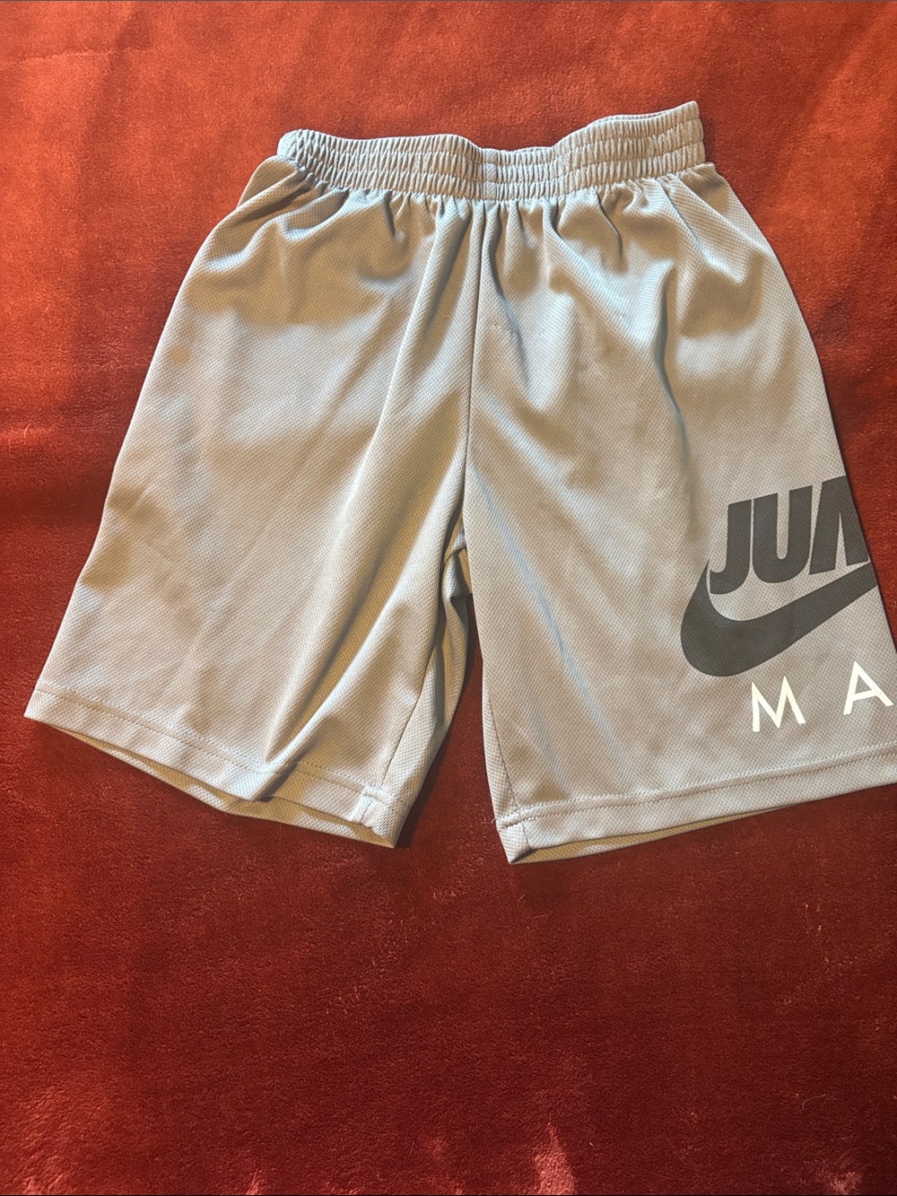 Nike Light Gray Jumpman Mesh Athletic Shorts